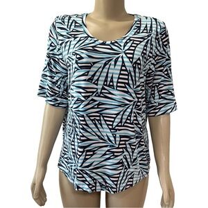 Tropical Print Women's Short Sleeve Top